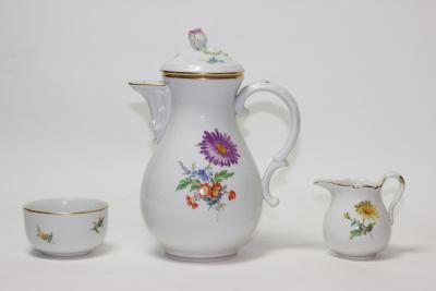  Meissen Porcelain Manufactory Meissen Porcelain Coffee Set for 6 1920s Germany