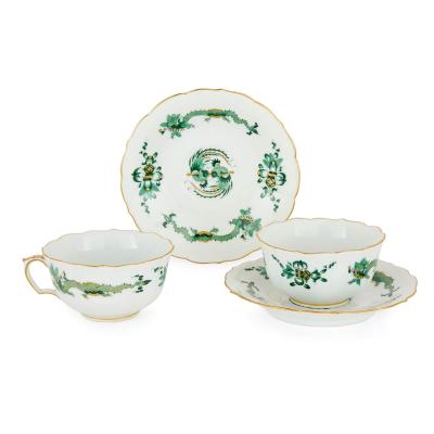  Meissen Porcelain Manufactory Meissen Porcelain Green Dragon Coffee Service