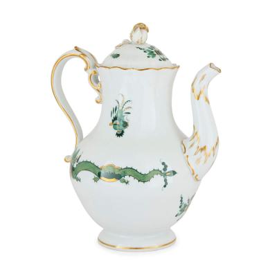  Meissen Porcelain Manufactory Meissen Porcelain Green Dragon Coffee Service
