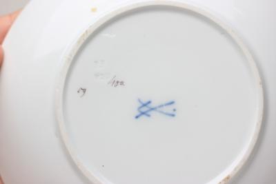  Meissen Porcelain Manufactory Meissen Swan Handle Demitasse Cup and Saucer in Rose Pattern 1950 Germany