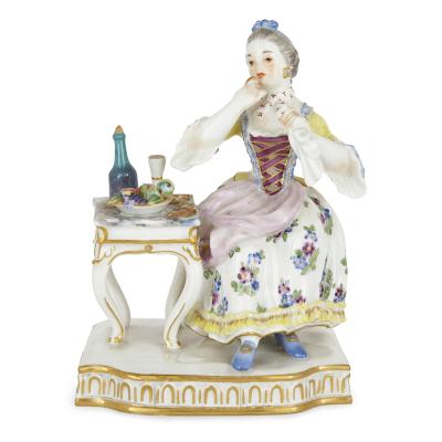  Meissen Porcelain Manufactory Set of five allegorical porcelain sculptures by Meissen