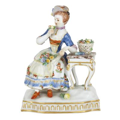  Meissen Porcelain Manufactory Set of five allegorical porcelain sculptures by Meissen