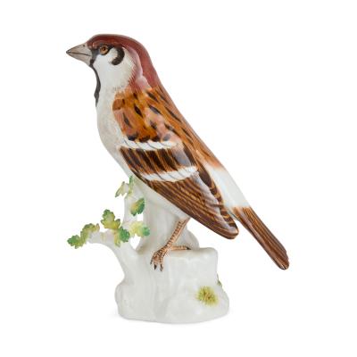  Meissen Porcelain Manufactory Set of three German porcelain bird figures by Meissen