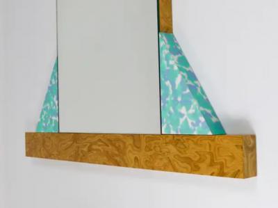  Memphis Design Memphis Group Ettore Sottsass Memphis Milano Diva Vintage Wall Mirror Italy 1984