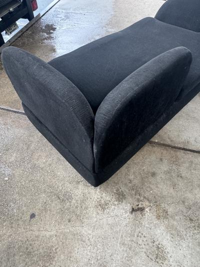 Memphis Design Memphis Group ITALIAN MEMPHIS STYLE PAIR OF BLACK MODULAR CHAISE LOUNGES