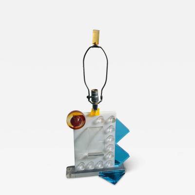  Memphis Design Memphis Group POST MODERN MEMPHIS DESIGN GROUP STYLE MULTI COLORED LUCITE LAMP