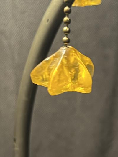  Memphis Design Memphis Group POST MODERN PINK RESIN STAR BASE LAMP WITH YELLOW RESIN PULLS