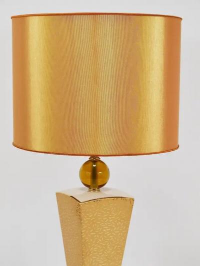  Memphis Milano Post Modern Memphis Art Deco Style Porcelain Table or Side Lamp Italy 1980s