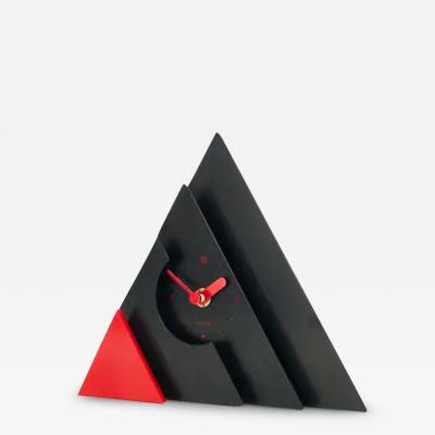  Memphis Milano Postmodern Pyramid Desk or Table Clock by Makiko Taniguchi Japan 1980s