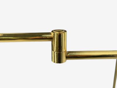  MetalArt George Hansen Articulating Wall Lights Polished Brass Spain 1970s
