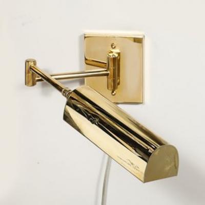  Metalarte Mid Century Modernist Hansen Retractable Brass Metal Sconce by Metalarte