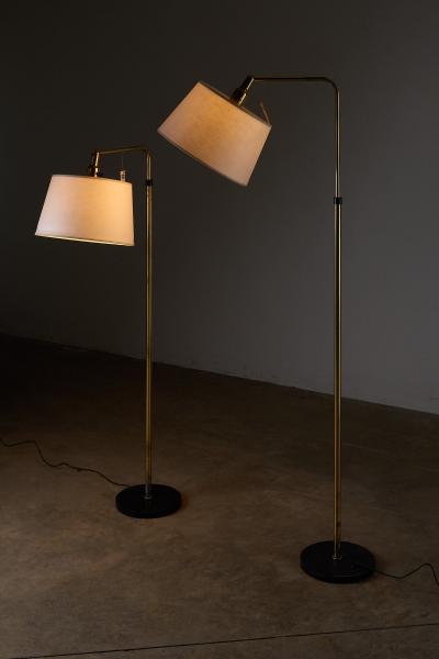  Metalarte Model 3396 Adjustable Brass Floor Lamp 1960s