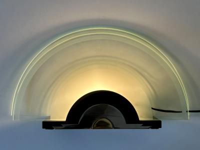  Metalarte Spain Rare Postmodern Table Lamp Rising Sun by Metalarte Spain 1980s