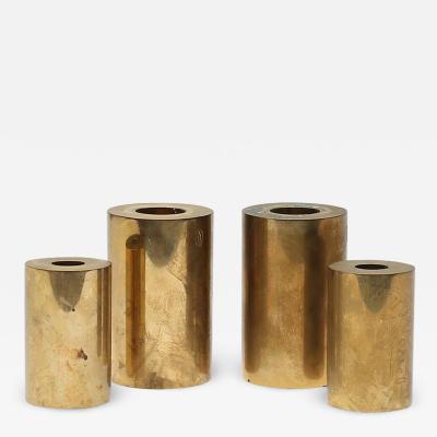  Metallslojden Gusum Set of 4 Swedish Metallsl jden Gusum Brass Candlesticks