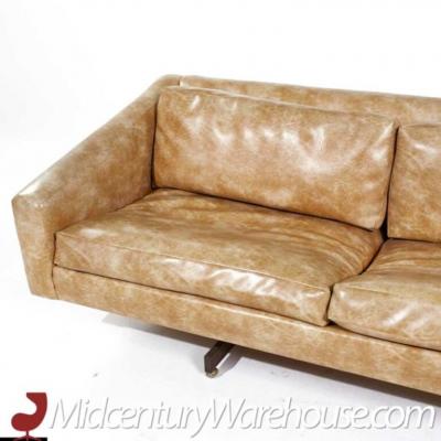  Metropolitan Furniture Metropolitan Mid Century Bronze Base Sofa