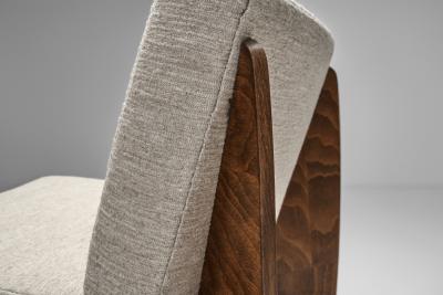  Metz Co Pair of Modern Lounge Chairs with Crossed Base for Metz Co Germany 1970s