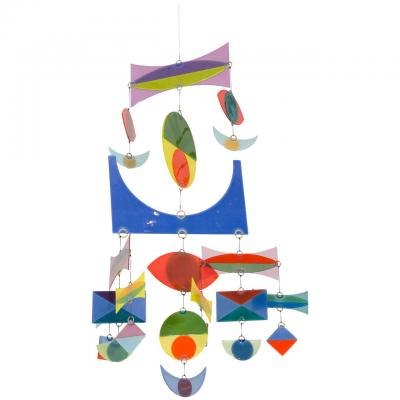 Michael Francis Higgins 24 Piece Glass Mobile By Michael and Francis Higgins