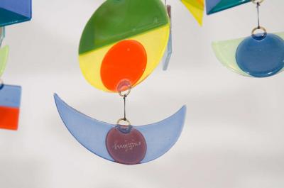 Michael Francis Higgins 24 Piece Glass Mobile By Michael and Francis Higgins