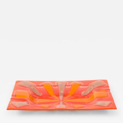  Michael Francis Higgins Large Abstract Higgins Glass Tray