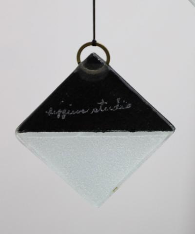  Michael Francis Higgins Michael Frances Higgins Fused Art Glass Mobile Signed