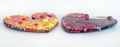  Michael Gitter Acrylic Epoxy Resin Love Sculpture Artists Michael Gitter and Jillian Whelan