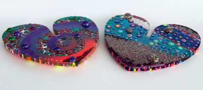  Michael Gitter Acrylic Epoxy Resin Love Sculpture Artists Michael Gitter and Jillian Whelan