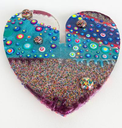  Michael Gitter Acrylic Epoxy Resin Love Sculpture Artists Michael Gitter and Jillian Whelan