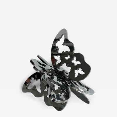  Michael Gitter Monumental Stainless Steel Butterfly Sculpture in Two Parts by Michael Gitter