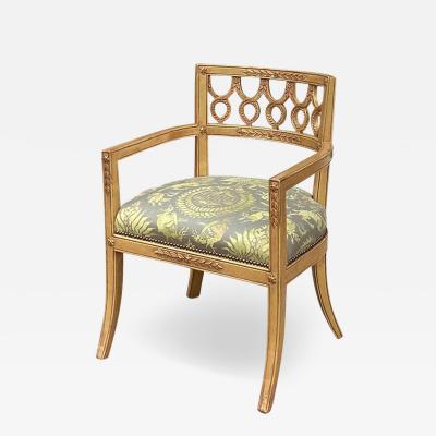  Michael S Smith Regency Style Michael Smith Treviso Armchair W Green Gold Fortuny