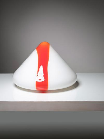  Mico Murano Glass Table Lamp by Renato Toso for Leucos Italy 1970s
