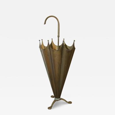  Midcentury Italian school Vintage Brass Umbrella Stand