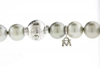 Mikimoto Mikimoto Silver South Sea Pearl Tahitian Graduated Necklace