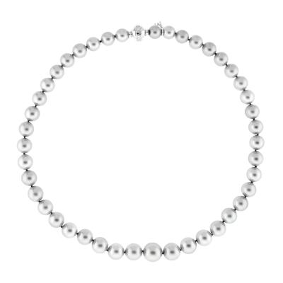  Mikimoto Mikimoto Silver South Sea Pearl Tahitian Graduated Necklace