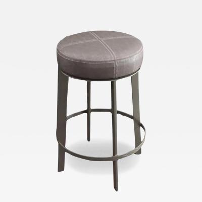  Mimi London Co Mimi London Co Industrial Chic Bar Height Leather Barstool Stool