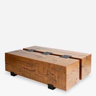  Mimi London Co Modern Mimi London Rustic Two Piece Timber Wood Coffee Table