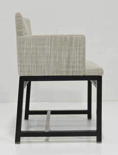  Minotti Minotti Dining Chairs Set of 8 in Neutral Woven Upholstery