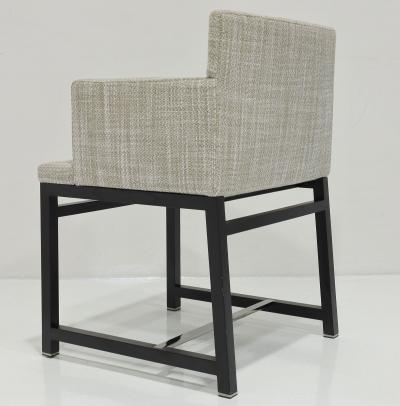  Minotti Minotti Dining Chairs Set of 8 in Neutral Woven Upholstery