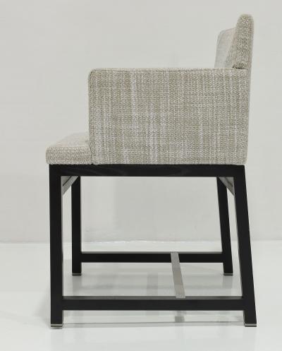  Minotti Minotti Dining Chairs Set of 8 in Neutral Woven Upholstery