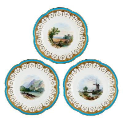  Minton A 17 piece Minton porcelain dessert service with tazze