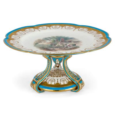  Minton A 17 piece Minton porcelain dessert service with tazze