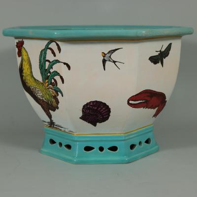  Minton Minton Majolica Naturalist Jardiniere by W S Coleman