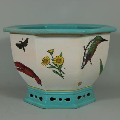  Minton Minton Majolica Naturalist Jardiniere by W S Coleman