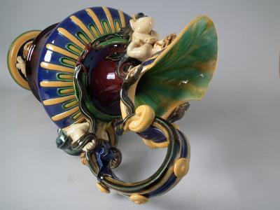  Minton Monumental Minton Majolica Ewer and Stand