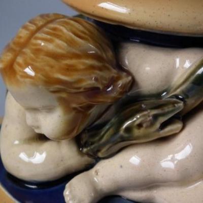  Minton Monumental Minton Majolica Ewer and Stand