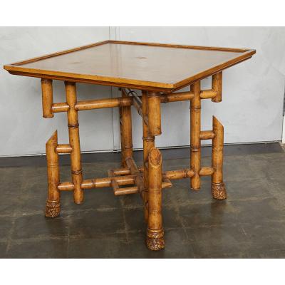  Minton Spidell Minton Spidell Faux Bamboo Table