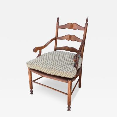  Minton Spidell Minton Spidell French Country Ladder Back Arm Chair W Rush Street