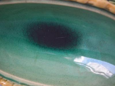  Minton Victorian Minton Majolica Bullrush Cattail Dish