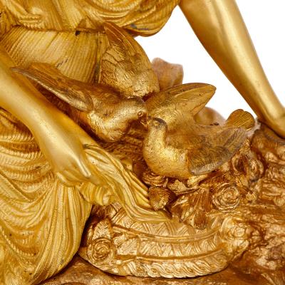  Miroy Fr res Napoleon III period gilt bronze and Sevres style porcelain mantel clock