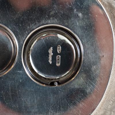  Missiaglia Hand Wrought Sterling Silver Puffer Fish Salt Shaker and Pepper Mill Missiaglia