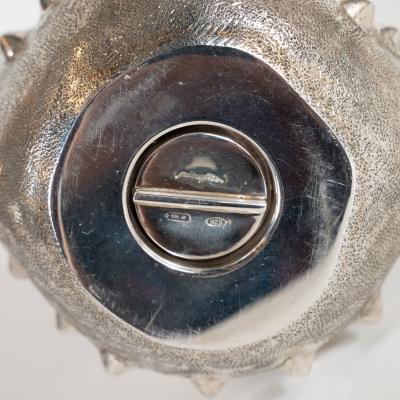  Missiaglia Hand Wrought Sterling Silver Puffer Fish Salt Shaker and Pepper Mill Missiaglia